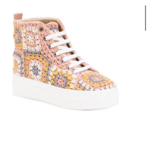 Lucky Brand Multicolor Crochet High-Top Sneakers